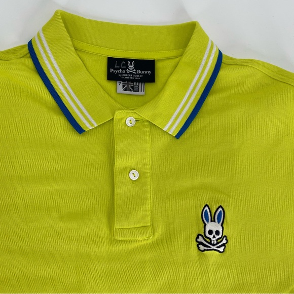 Lot of 2 Psycho Bunny Mens Size 3 XS Polos Pink/Yello  Short Sleeve Shirt - Picture 6 of 9